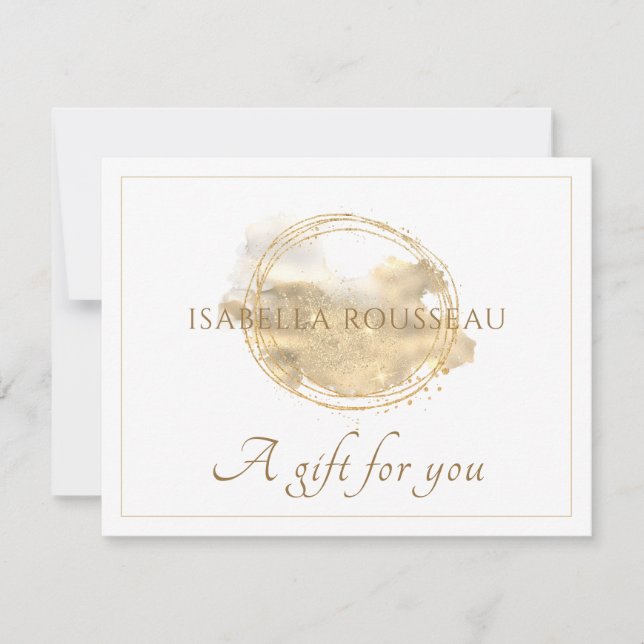 Platinum Gold Glitter Jewelry Gift Certificate (Frente)