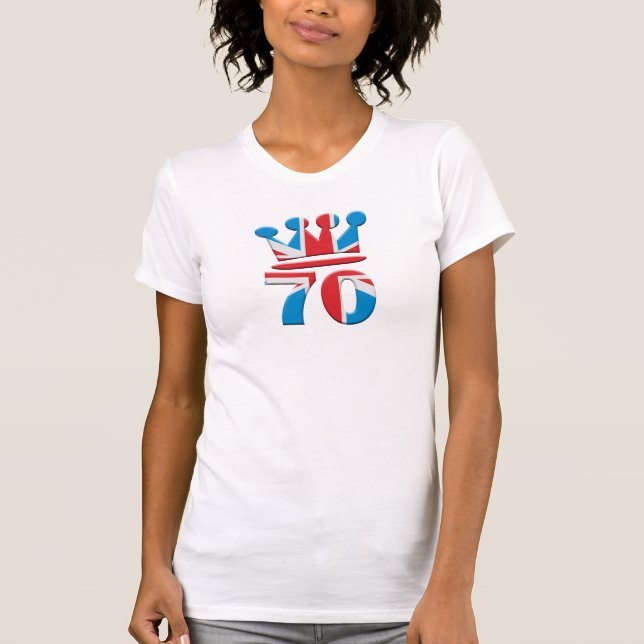 Platinum Jubilee Queen Elizabeth 70 anos T-Shirt (Frente)