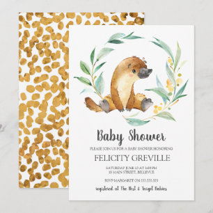 Platypus Bush Baby   Convite Para Bebês