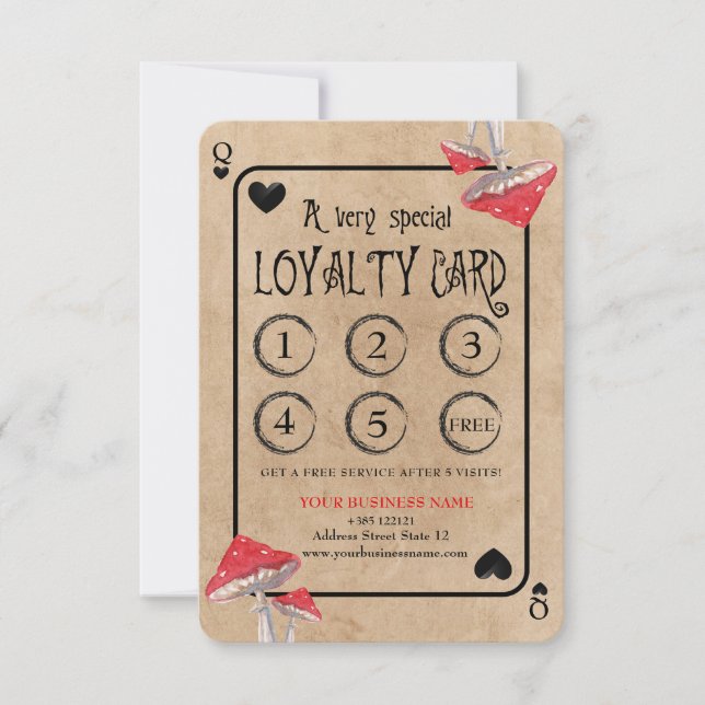 Play Card Crazy Mushroom Loyalty Card (Frente)