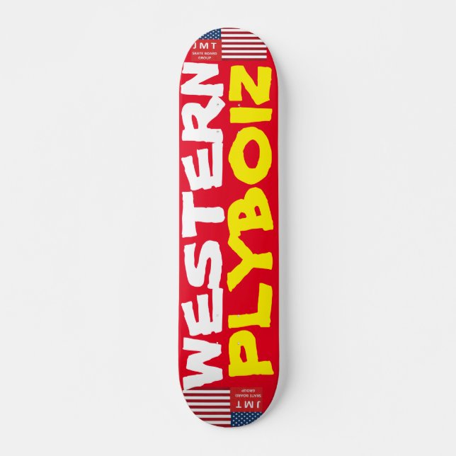 PLAYBOIZ OCIDENTAIS JMT EUA Skateboard (Frente)