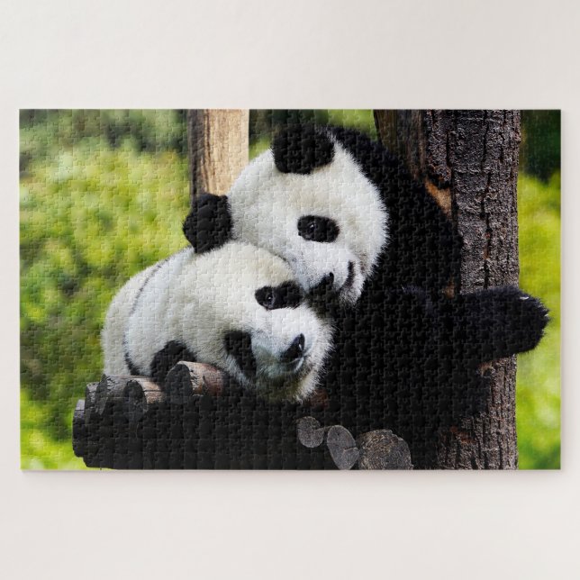 Playful Baby Pandas, Quebra-cabeça de serra (Horizontal)