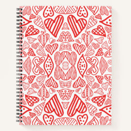 Playful Red Hearts Pattern - Amor e Romance