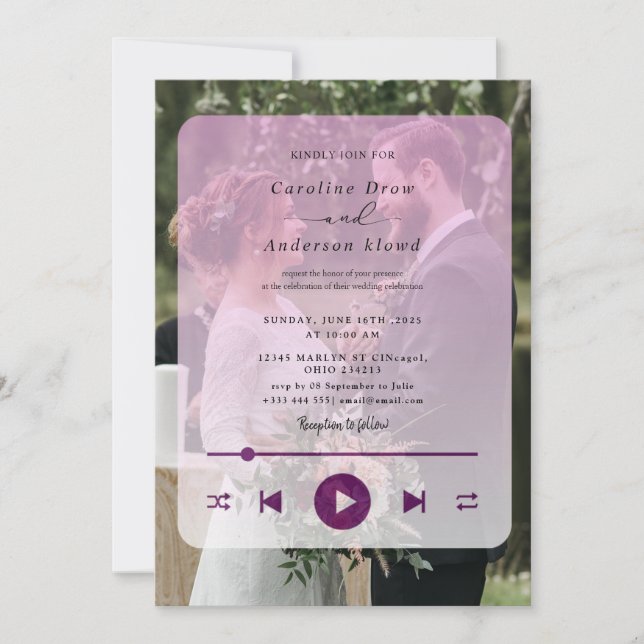Playlist wedding Invitation (Frente)