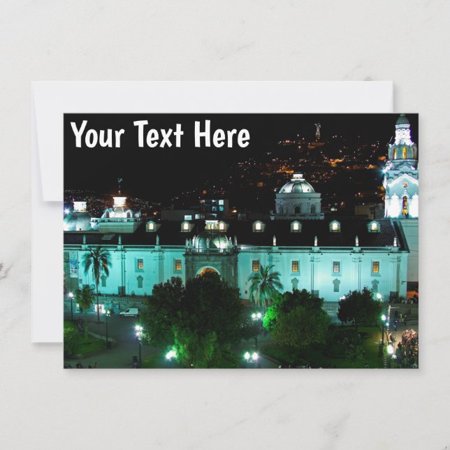 Plaza de la Independencia, Quito, Cartão Equador (Frente)