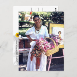 Plaza San Jacinto Flor Lady - V cartão postal