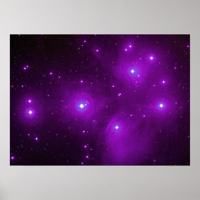 Pleiades em Poster Roxo (Frente)