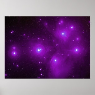 Pleiades na Poster púrpura