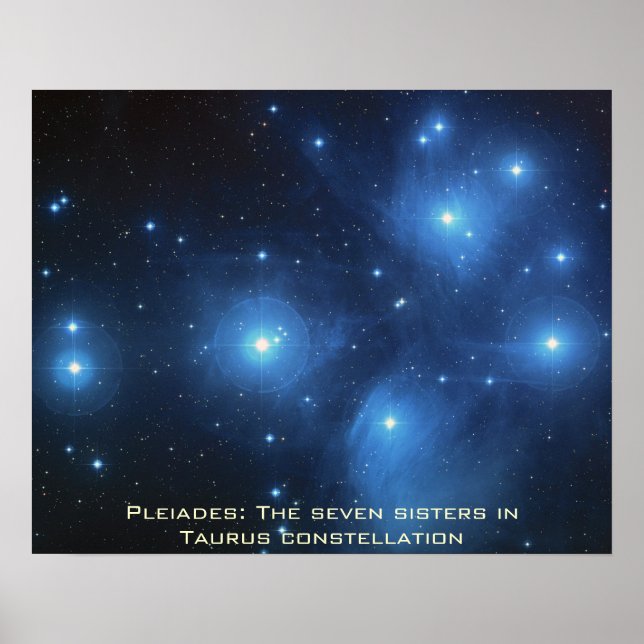 Pleiades Poster Landscape 20" x 16" (Frente)