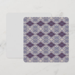 PLUM ARGYLE TRICOT 13,3 CM Quadrado Cartão Plano