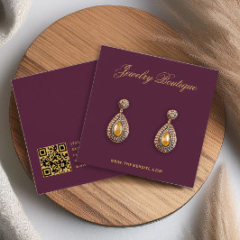 Plum Dourado Boutique QR Code Earration Display Ca