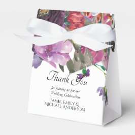 Plum Orange Floral Personalizado Caixa de Favor Pe