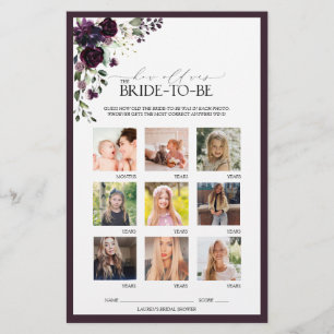 Plum Purple Watercolor - Jogo de Chá de panela Flo