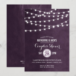 Plum String Lights Casal Convite para Chá