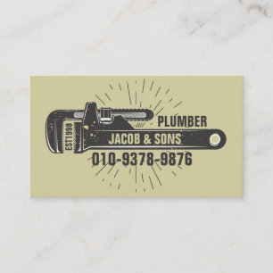 Plumber Plumber Home Repares Cartão de visita