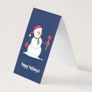 Plumber Snowman Folder Card