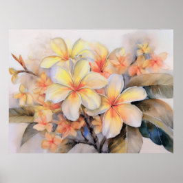 Plumeria e Shell Ginger Poster