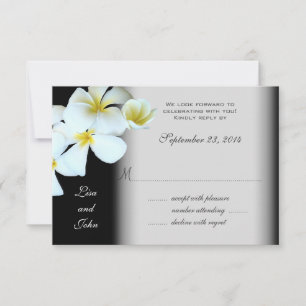 Plumeria em Cartões de Resposta de Convite de Casa