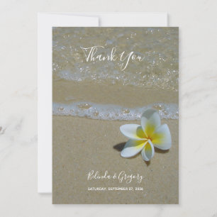 Plumeria Frangipani Sobre Cartões de agradeciment
