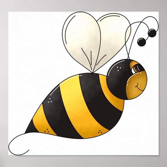 Plump Bee Poster (Frente)