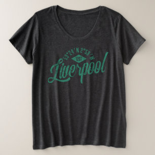 Plus Size Camiseta de Coordenadas de Liverpool