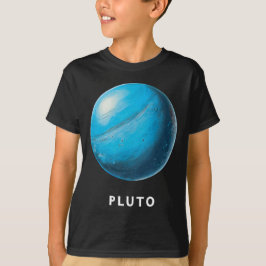 Plutão / Plutão - Camisa T de Tee Planeta Clássica