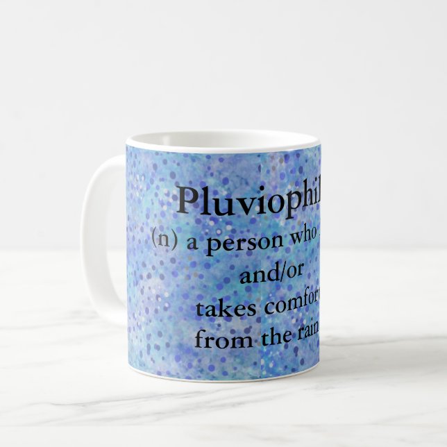 Pluviophile - caneca do amante da chuva (Frente Esquerda)