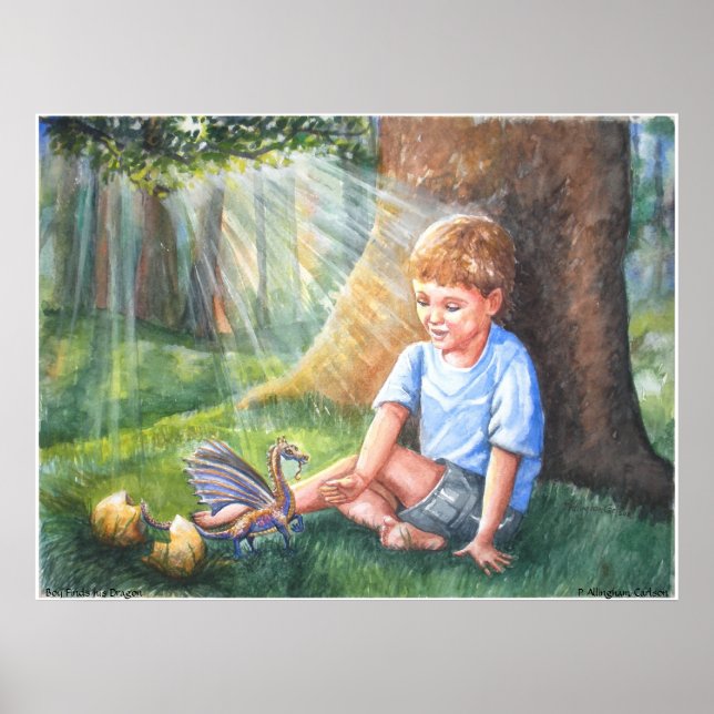 PMACarlson Boy encontra seu Poster de dragão (Frente)