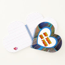 Pó em forma de coração. Bloco de Notas de Penas de