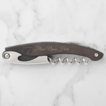 Pocket Corkscrew de Madeira Personalizada (Faux)