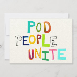 Pod Pessoas Une palavras de arte únicas e colorida