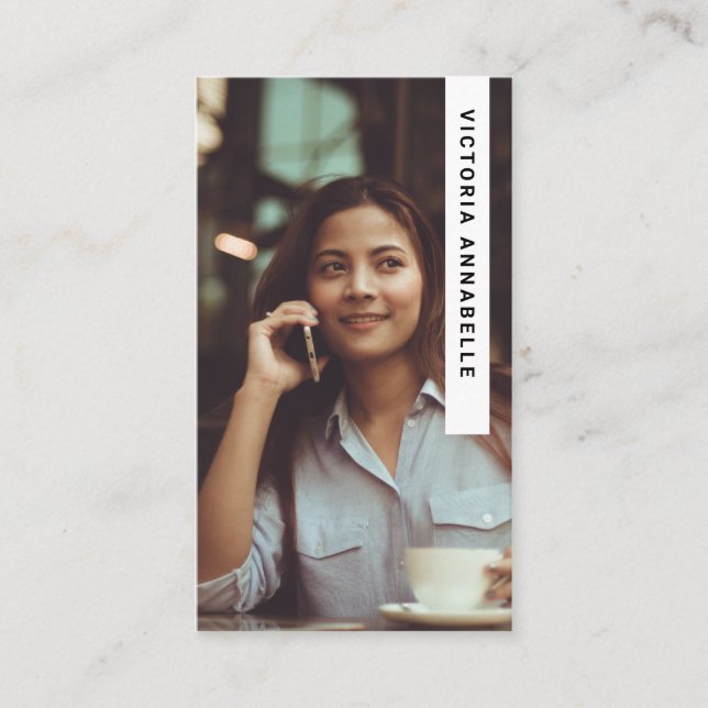 Podcasting & Hosting Photo Code Cartão de visita (Frente)