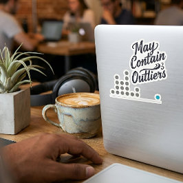 Pode Conter Adesivo de Vinil de Dados de Outliers 