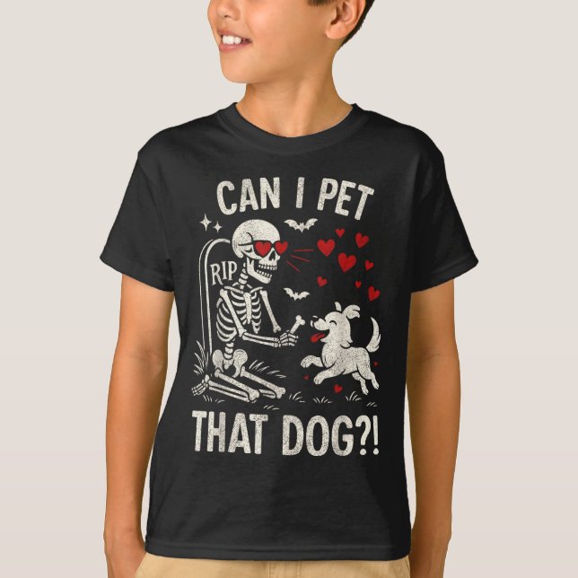 Pode Fazer Carinho Nesse Cachorro Camiseta Esquele (Frente)