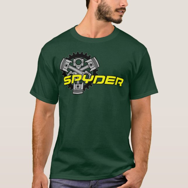 Pode Ser Spyder Três Pistão T-Shirt (Frente)