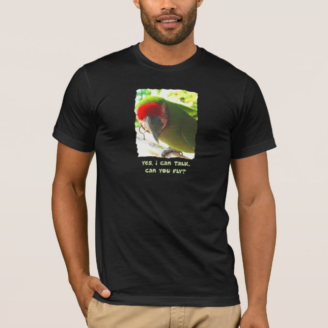 Pode você voar a camisa escura do Macaw militar T (Frente)