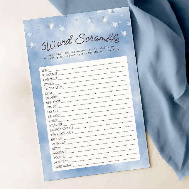 Podemos Aguardar O Jogo Do Pastel Blue Word Scramb (Criador carregado)