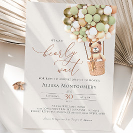 Podemos Esperar! Convite para Chá de fraldas Verde