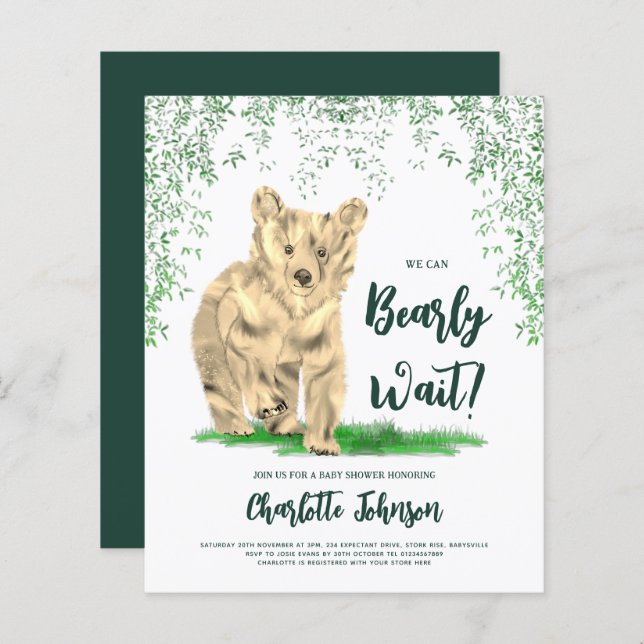 Podemos Esperar O Cubo Do Urso Da Madeira (Frente/Verso)