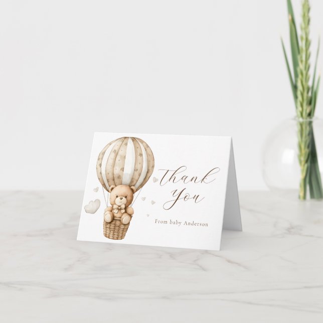 Podemos Esperar O Urso De Teddy Obrigado Cartão De (Frente)