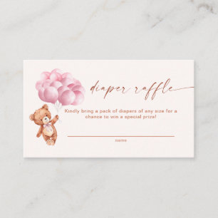 Podemos Esperar Um Cartão De Fralda De Balão Rosa