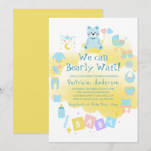 Podemos Esperar Um Convite De Chá de fraldas De Ga