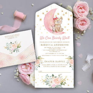 Podemos Mal Esperar Urso De Pelúcia Rosa Baby Show