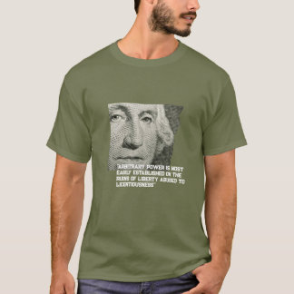 "poder arbitrário" camisa de George Washington