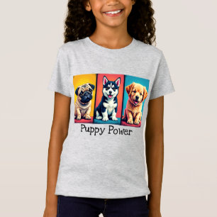 Poder de Cachorro - Camiseta de Arte de Cachorro T