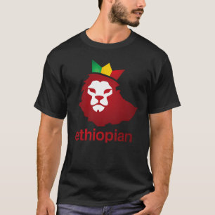 Poder etíope - o t-shirt escuro básico dos homen