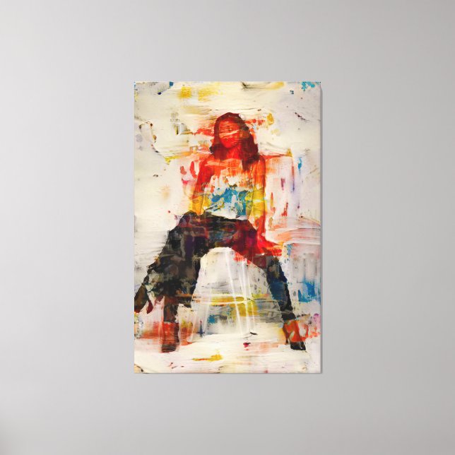 Poderosas mulheres Abstrato Silhouette Canvas Art (Frente)