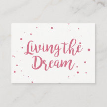 Poderoso Cartão de visita Vivendo O Sonho