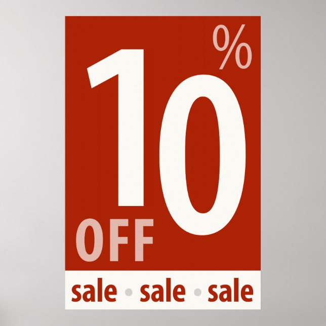 Poderoso sinal de VENDA de 10% OFF - poster de ven (Frente)