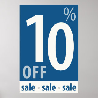 Poderoso sinal de VENDA de 10% OFF - poster de ven